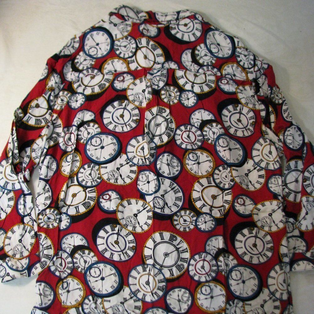 Vintage Watches Timepieces Pattern Button-Down - Picture 4 of 6